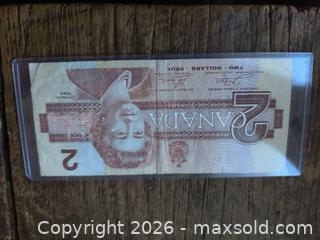 MaxSold Auction: Circulated Robin 2$ bill  - Kingston (Ontario, Canada) SELLER MANAGED Downsizing Online Auction - Railway