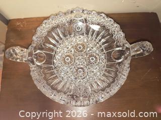 MaxSold Auction: Crystal or Cut Glass Bowl with Handels  - Kingston (Ontario, Canada) SELLER MANAGED Downsizing Online Auction - Railway