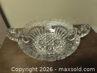 MaxSold Auction: Crystal or Cut Glass Bowl with Handels  - Kingston (Ontario, Canada) SELLER MANAGED Downsizing Online Auction - Railway