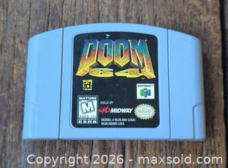 MaxSold Auction: Doom 64 Nintendo Game High Grade  - Kingston (Ontario, Canada) SELLER MANAGED Downsizing Online Auction - Railway