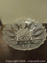 MaxSold Auction: Glass Bowl With Flower design - Kingston (Ontario, Canada) SELLER MANAGED Downsizing Online Auction - Railway