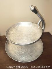 MaxSold Auction: hammer Craft Aluminim 2 level Dessert Tray Dish with handel - Kingston (Ontario, Canada) SELLER MANAGED Downsizing Online Auction - Railway