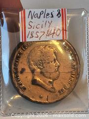 MaxSold Auction: Large Copper Coin Sicily Italy  - Kingston (Ontario, Canada) SELLER MANAGED Downsizing Online Auction - Railway