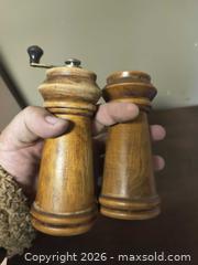 MaxSold Auction: Wood Salt and Pepper Mill Grinder pair - Kingston (Ontario, Canada) SELLER MANAGED Downsizing Online Auction - Railway