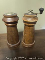 MaxSold Auction: Wood Salt and Pepper Mill Grinder pair - Kingston (Ontario, Canada) SELLER MANAGED Downsizing Online Auction - Railway