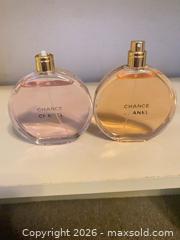 MaxSold Auction: Chanel Chance Eau Fraiche & Chance 100 ml Perfume Bottles edp - Hamilton (Ontario, Canada) SELLER MANAGED Estate Sale Online Auction - Concession Street
