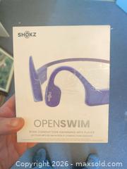MaxSold Auction: Shokz OpenSwim Bone Conduction Waterproof Headphones — Blue - Hamilton (Ontario, Canada) SELLER MANAGED Estate Sale Online Auction - Concession Street