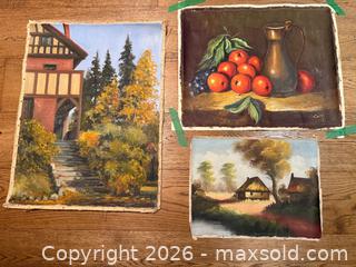 MaxSold Auction: 3 Oil Paintings on Canvas (in a tube) A - Metro Vancouver A (British Columbia, Canada) SELLER MANAGED Downsizing Online Auction - College Highroad