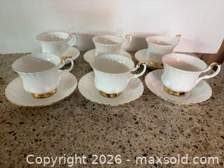 MaxSold Auction: Royal Albert Val D’Or Teacups and Saucers A - Metro Vancouver A (British Columbia, Canada) SELLER MANAGED Downsizing Online Auction - College Highroad