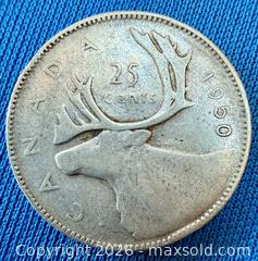 MaxSold Auction: Silver 1950 Canadian 25 Cent Coin A - Metro Vancouver A (British Columbia, Canada) SELLER MANAGED Downsizing Online Auction - College Highroad