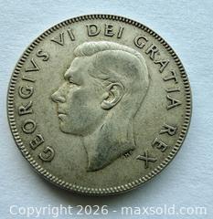 MaxSold Auction: Silver 1950 Canadian Half Dollar A - Metro Vancouver A (British Columbia, Canada) SELLER MANAGED Downsizing Online Auction - College Highroad