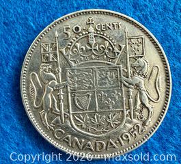 MaxSold Auction: Silver 1952 Canadian Half Dollar A - Metro Vancouver A (British Columbia, Canada) SELLER MANAGED Downsizing Online Auction - College Highroad