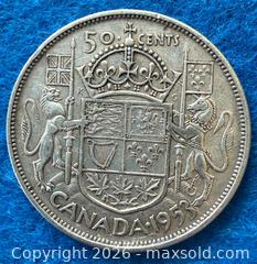MaxSold Auction: Silver 1953 Canadian Half Dollar A - Metro Vancouver A (British Columbia, Canada) SELLER MANAGED Downsizing Online Auction - College Highroad