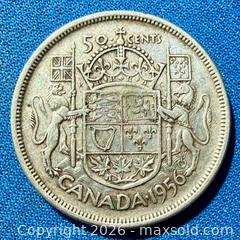 MaxSold Auction: Silver 1956 Canadian Half Dollar A - Metro Vancouver A (British Columbia, Canada) SELLER MANAGED Downsizing Online Auction - College Highroad