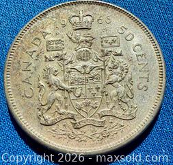 MaxSold Auction: Silver 1966 Canadian Half Dollar A - Metro Vancouver A (British Columbia, Canada) SELLER MANAGED Downsizing Online Auction - College Highroad