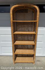 MaxSold Auction: Vintage Arched Rattan Wicker Bookcase B - Metro Vancouver A (British Columbia, Canada) SELLER MANAGED Downsizing Online Auction - College Highroad