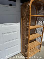 MaxSold Auction: Vintage Arched Rattan Wicker Bookcase B - Metro Vancouver A (British Columbia, Canada) SELLER MANAGED Downsizing Online Auction - College Highroad