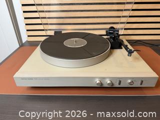 MaxSold Auction: Harman/Kardon T40 Auto-Lift Turntable w/ Ortofon VMS 20E MkII - Tested Working - Milton (Ontario, Canada) SELLER MANAGED Downsizing Online Auction - Broadway Avenue