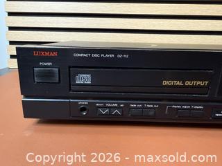 MaxSold Auction: Luxman DZ-112 Compact Disc Player - Digital Output - Tested Working - Milton (Ontario, Canada) SELLER MANAGED Downsizing Online Auction - Broadway Avenue