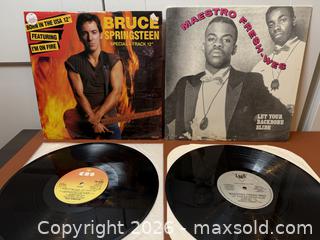 MaxSold Auction: Maestro Fresh-Wes, Bruce Springsteen & Salt-N-Pepa Rare 12" Vinyl Trio - Ultrasonically Cleaned - Milton (Ontario, Canada) SELLER MANAGED Downsizing Online Auction - Broadway Avenue