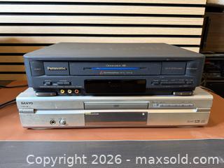 MaxSold Auction: Panasonic Hi-Fi VHS VCR & Sanyo DVD Player Bundle - Tested Working - Milton (Ontario, Canada) SELLER MANAGED Downsizing Online Auction - Broadway Avenue