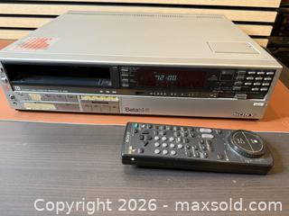 MaxSold Auction: Sony Beta hi-fi Stereo VCR (Model SL-2700) with Remote - Tested Working - Milton (Ontario, Canada) SELLER MANAGED Downsizing Online Auction - Broadway Avenue