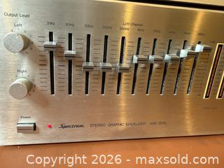 MaxSold Auction: Spectrum Stereo Graphic Equalizer (Model SGE-204L) - Tested Working - Milton (Ontario, Canada) SELLER MANAGED Downsizing Online Auction - Broadway Avenue
