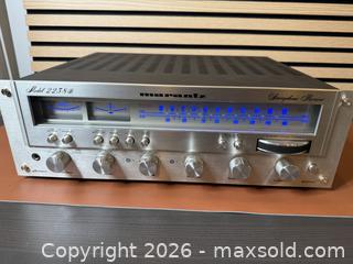 MaxSold Auction: Vintage Marantz 2238B Stereophonic Receiver - Tested Working - Milton (Ontario, Canada) SELLER MANAGED Downsizing Online Auction - Broadway Avenue