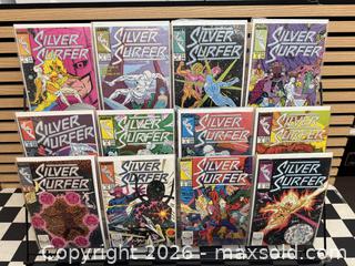 MaxSold Auction: Vintage Marvel Comic Lot - 29 Issues - Silver Surfer #1-12, Fall of the Mutants & More - Milton (Ontario, Canada) SELLER MANAGED Downsizing Online Auction - Broadway Avenue