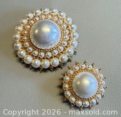 MaxSold Auction: (2) Vintage Signed JBK Pearl Brooches (Jackie Kennedy) - Toronto (Ontario, Canada) PARTNER MANAGED Reseller Online Auction - Queen Street West