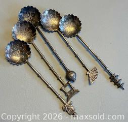 MaxSold Auction: (4) Collectible Vintage Japan Sterling Silver Demitasse Spoons - Marked / Tested  - Toronto (Ontario, Canada) PARTNER MANAGED Reseller Online Auction - Queen Street West