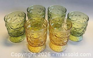 MaxSold Auction: (6) MCM Anchor Hocking "Milano"/ "Lido" Footed Rocks Glasses (Amber & Green) - Toronto (Ontario, Canada) PARTNER MANAGED Reseller Online Auction - Queen Street West