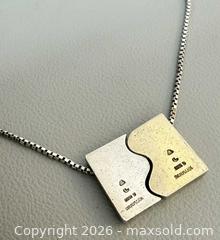 MaxSold Auction: Modernist Danish Anton Michelsen 925 Silver Puzzle Pendants with 925 Silver Italian Chain - Marked  - Toronto (Ontario, Canada) PARTNER MANAGED Reseller Online Auction - Queen Street West