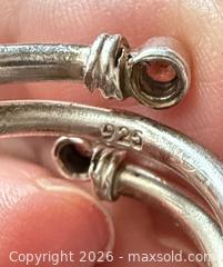 MaxSold Auction: PANDORA 925 Silver Earrings, 925 Silver Bypass Design Ring & 925 Silver Crystal Earrings - Marked  - Toronto (Ontario, Canada) PARTNER MANAGED Reseller Online Auction - Queen Street West