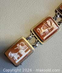 MaxSold Auction: ** RARE ** Vintage Italian 800 Silver & Carved Natural Shell Days Of The Week Cameo Bracelet - Marked  - Toronto (Ontario, Canada) PARTNER MANAGED Reseller Online Auction - Queen Street West
