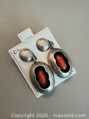 MaxSold Auction: Vintage 925 Silver Coral Earrings - Tested  - Toronto (Ontario, Canada) PARTNER MANAGED Reseller Online Auction - Queen Street West