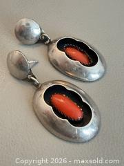 MaxSold Auction: Vintage 925 Silver Coral Earrings - Tested  - Toronto (Ontario, Canada) PARTNER MANAGED Reseller Online Auction - Queen Street West