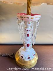 MaxSold Auction: Vintage Bohemian Czech Glass Table Lamp in Working Condition  - Toronto (Ontario, Canada) PARTNER MANAGED Reseller Online Auction - Queen Street West