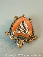 MaxSold Auction: Vintage Czechoslovakian Gold Toned Turtle Brooch - Toronto (Ontario, Canada) PARTNER MANAGED Reseller Online Auction - Queen Street West