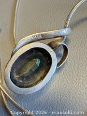 MaxSold Auction: Vintage Italian 925 Silver Mystic Topaz Gemstone Necklace - Marked  - Toronto (Ontario, Canada) PARTNER MANAGED Reseller Online Auction - Queen Street West