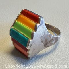 MaxSold Auction: Vintage Navajo Style Sterling Silver Inlaid Ring - Tested - Toronto (Ontario, Canada) PARTNER MANAGED Reseller Online Auction - Queen Street West