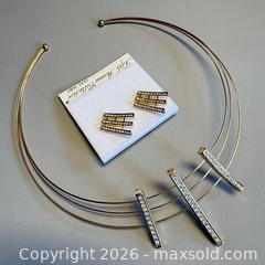 MaxSold Auction: Vintage Signed Butler 14K Yellow Gold Stud Earrings & Open Cuff Necklace Set - Marked  - Toronto (Ontario, Canada) PARTNER MANAGED Reseller Online Auction - Queen Street West