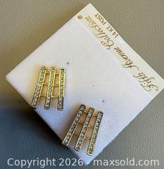 MaxSold Auction: Vintage Signed Butler 14K Yellow Gold Stud Earrings & Open Cuff Necklace Set - Marked  - Toronto (Ontario, Canada) PARTNER MANAGED Reseller Online Auction - Queen Street West