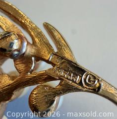 MaxSold Auction: Vintage Signed Crown Trifari Gold Plated Brooch with Pearls - Toronto (Ontario, Canada) PARTNER MANAGED Reseller Online Auction - Queen Street West