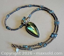 MaxSold Auction: Vintage Signed Sajen 925 Silver Labradorite Necklace - Marked  - Toronto (Ontario, Canada) PARTNER MANAGED Reseller Online Auction - Queen Street West