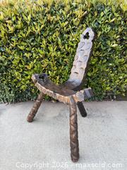 MaxSold Auction: 20th Century Hand-Crafted Brutalist Tripod Spanish Birthing Chair - San Jose (California, USA) SELLER MANAGED Estate Sale Online Auction - South 16th Street