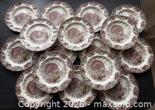 MaxSold Auction: Autumn Monarch by Johnson Brothers. Dinner Plates. Set of 16  - San Jose (California, USA) SELLER MANAGED Estate Sale Online Auction - South 16th Street