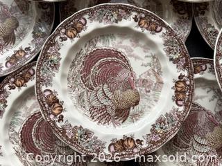 MaxSold Auction: Autumn Monarch by Johnson Brothers. Dinner Plates. Set of 16  - San Jose (California, USA) SELLER MANAGED Estate Sale Online Auction - South 16th Street