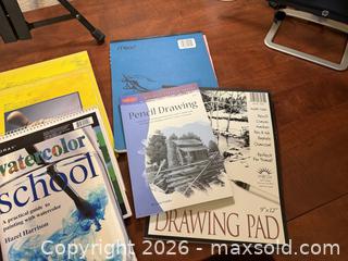 MaxSold Auction: HUGE Art Supplies Collection: Easel, Paper, Brushes, & More!!! - San Jose (California, USA) SELLER MANAGED Estate Sale Online Auction - South 16th Street