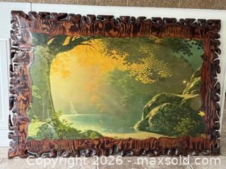 MaxSold Auction: Huge Vintage MCM Wood Artwork on wood. Brutalist. Statement Piece!  - San Jose (California, USA) SELLER MANAGED Estate Sale Online Auction - South 16th Street